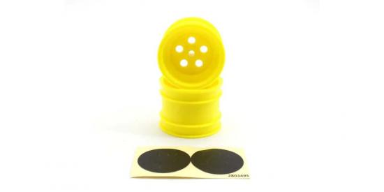 Rear Wheel Kyosho Tomahawk-Ultima JJ (2) Yellow 2.0 inches