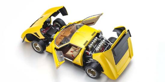 Kyosho 1:18 Lamborghini Miura SVR 1970 Yellow-Black