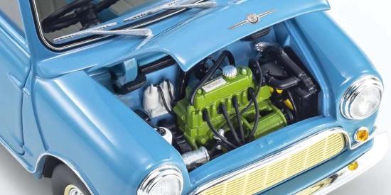 Kyosho 1:18 Morris Mini Minor Clipper Blue