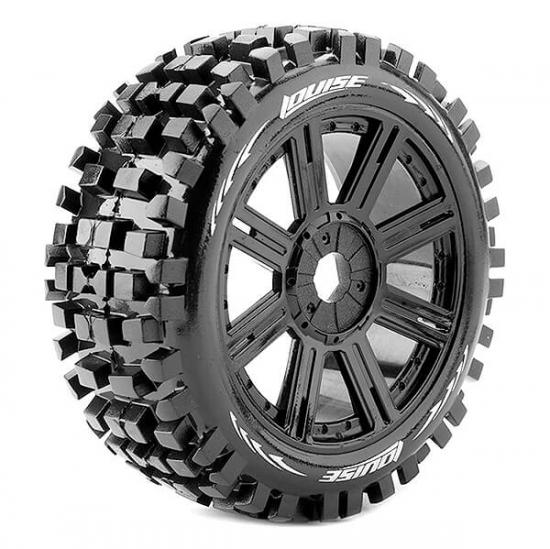 Louise RC B-Ulldoze 1:8 Fr/R R Soft Hex 17mm Spoke/Black