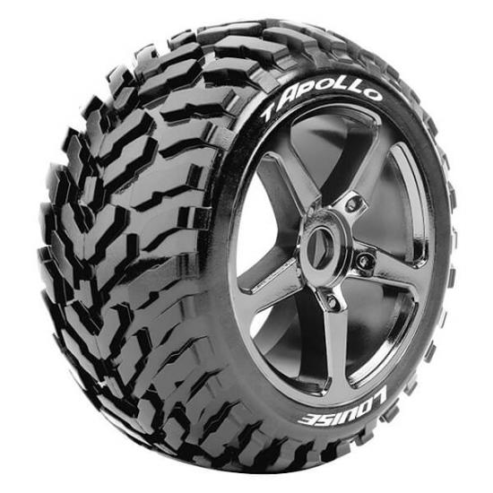 Louise RC T-Apollo 1:8 Fr/Rr 0 Offset Black Chrome