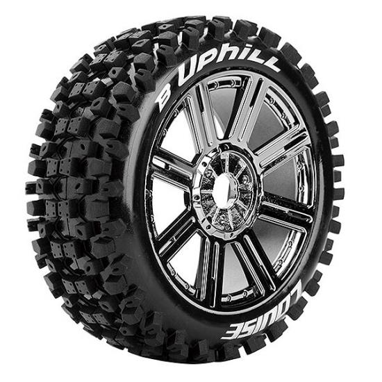 Louise RC B-Uphill 1:8 Fr/Rr Soft Hex 17mm Spoke/Chrome B