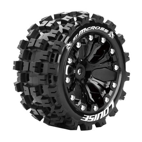 ARRMA 1/10 Scale 2.8 Wheels - 14mm Hex Black Monster Truck Wheels (2) ARA510116