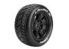 Louise RC X-Rocket Tyres Mounted on Black Arrma Kraton 8S 24mm Hex Wheels (2)