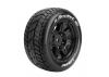 Louise RC X-Rocket Tyres Mounted on Black Traxxas X-MAXX 24mm Hex Wheels (2)