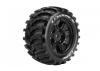 Louise RC X-Cyclone Tyres Mounted on Black Arrma Kraton 8S 24mm Hex Wheels (2)
