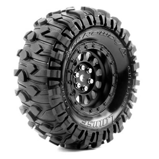 Louise RC CR-Griffin 1:10 Supersoft 1.9 Crawler Tyres Mounted on Black 12mm Hex Wheels (2)
