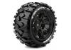 Louise RC X-Rowdy Tyres Mounted on Black Traxxas X-MAXX 24mm Hex Wheels (2)