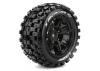 Louise RC X-MCross Tyres Mounted on Black Traxxas X-MAXX 24mm Hex Wheels (2)