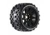 Louise RC MFT MT-Uphill Tyres on Black 17mm Hex Wheels (2)