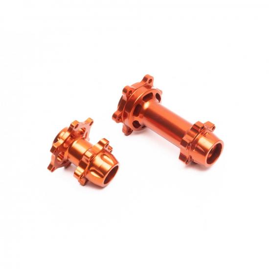 Aluminium Hub Set - Machined - Orange: Promoto-MX