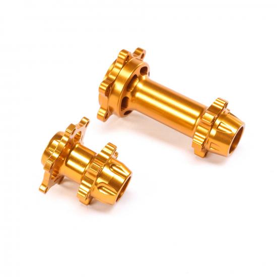 Aluminium Hub Set - Machined - Gold: Promoto-MX