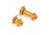 Aluminium Hub Set - Machined - Gold: Promoto-MX
