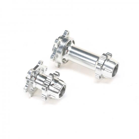 Aluminium Hub Set - Machined - Silver : Promoto-MX