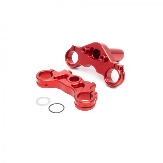 Aluminium Triple Clamp Set - Red: Promoto-MX