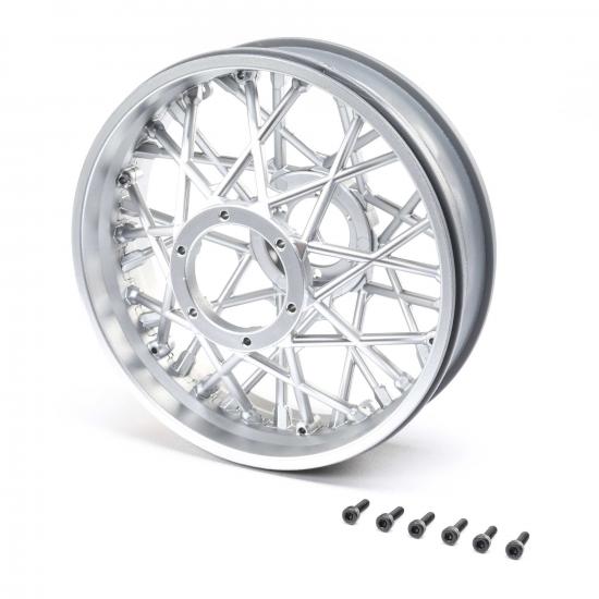 Rear Wheel Set - Satin Chrome: Promoto-MX