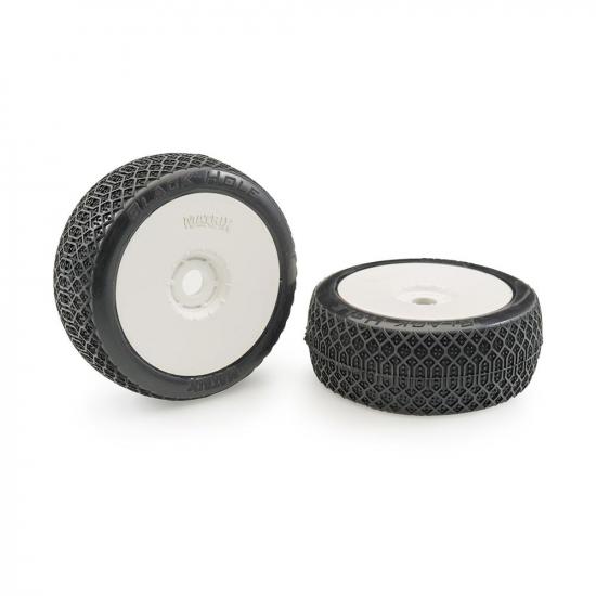 Matrix Blackhole Medium 1:8 Buggy Pre-glued White Wheels (2)