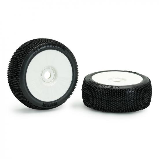 Matrix Neutron Medium 1:8 Buggy Pre-glued White Wheels (2)