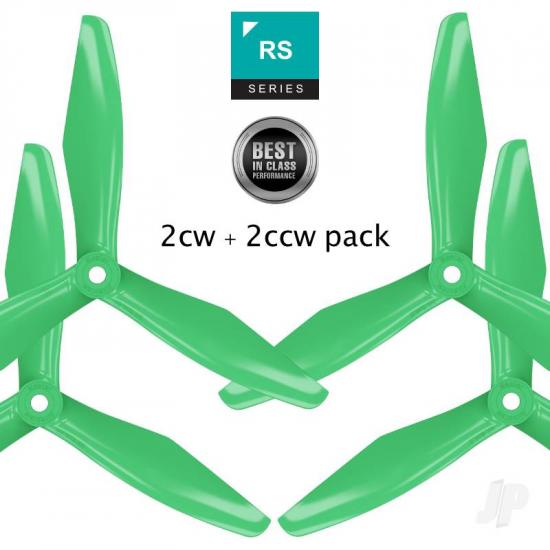 Master Airscrew RS-3blade-FPV - 5x4.5 Prop Set x4 Green