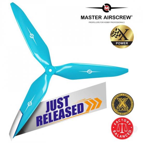 Master Airscrew 12x11 3X Power X-Class Giant Racing Drone Propeller (CCW) Blue