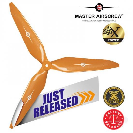 Master Airscrew 12x11 3X Power X-Class Giant Racing Drone Propeller (CW) Reverse/Pusher Orange