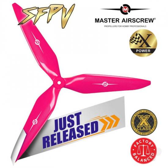 Master Airscrew 3X Power - 13x12 Propeller (CW) Rev./Pusher Colby Pink