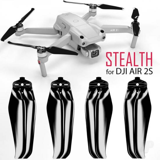 Master Airscrew 7.2x3.8 STEALTH Multirotor Folding Propeller Set x4 Black for DJI Air 2S