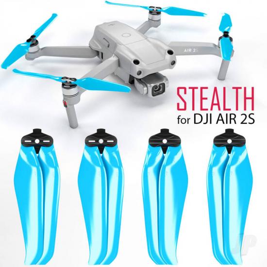 Master Airscrew 7.2x3.8 STEALTH Multirotor Folding Propeller Set x4 Blue for DJI Air 2S