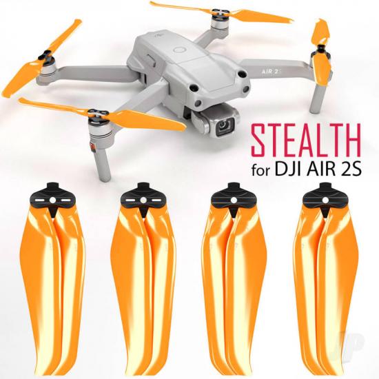 Master Airscrew 7.2x3.8 STEALTH Multirotor Folding Propeller Set x4 Orange for DJI Air 2S