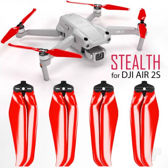 Master Airscrew 7.2x3.8 STEALTH Multirotor Folding Propeller Set x4 Red for DJI Air 2S