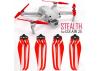 Master Airscrew 7.2x3.8 STEALTH Multirotor Folding Propeller Set x4 Red for DJI Air 2S