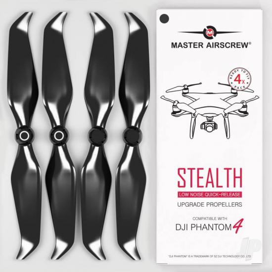 Master Airscrew 9.5x5.7 STEALTH Multirotor Propeller Set x4 Black for DJI Phantom 4