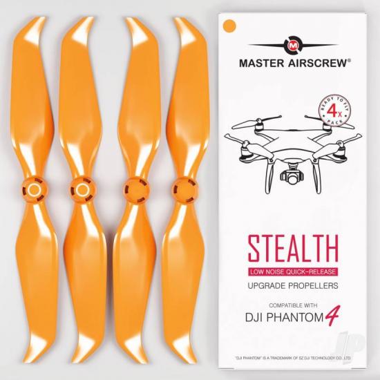 Master Airscrew 9.5x5.7 STEALTH Multirotor Propeller Set x4 Orange for DJI Phantom 4