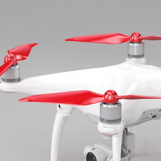 Master Airscrew 9.5x5.7 STEALTH Multirotor Propeller Set x4 Red for DJI Phantom 4