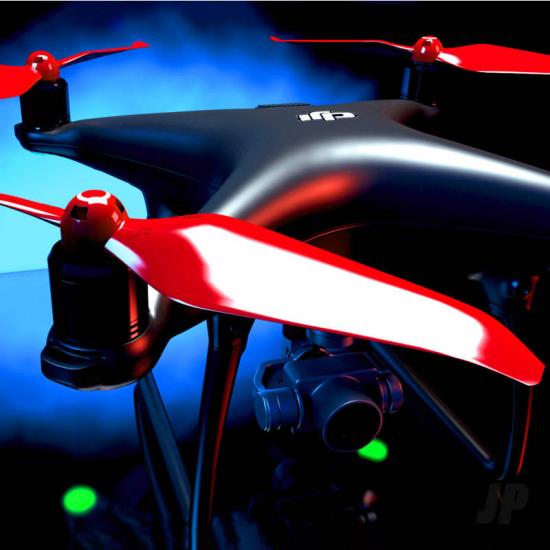 Master Airscrew 9.5x5.7 STEALTH Multirotor Propeller Set x4 Red for DJI Phantom 4