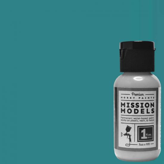 Mission Models Aotaki Blue Green Clear Coat ( Over Faded Aluminium ), 1oz