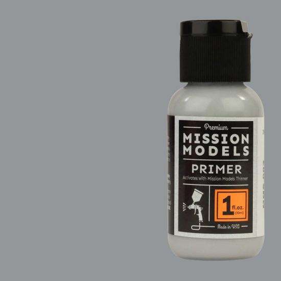 Mission Models MMPS003 Mission Models Grey Primer, 1oz Acrylic Based Paint For Airbrushing