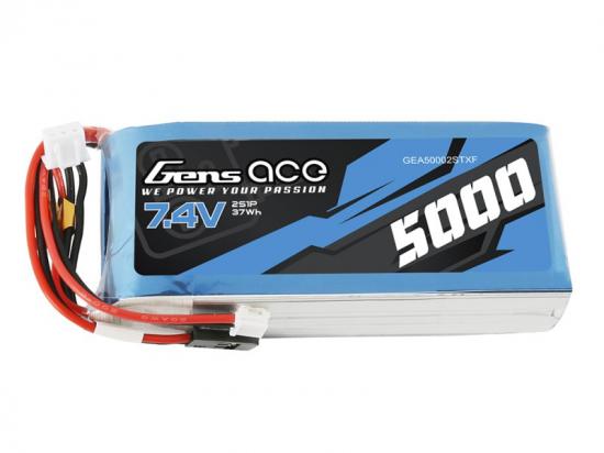 Gens Ace Transmitter LiPo - 2S 7.4V 5000mAh Tx/Rx with Futaba Connector