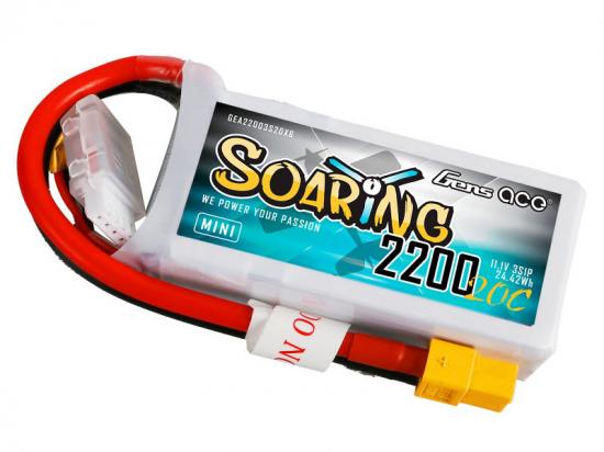 Gens Ace Soaring Series Mini LiPo - 3S 11.1V 2200mAh 20C - XT60