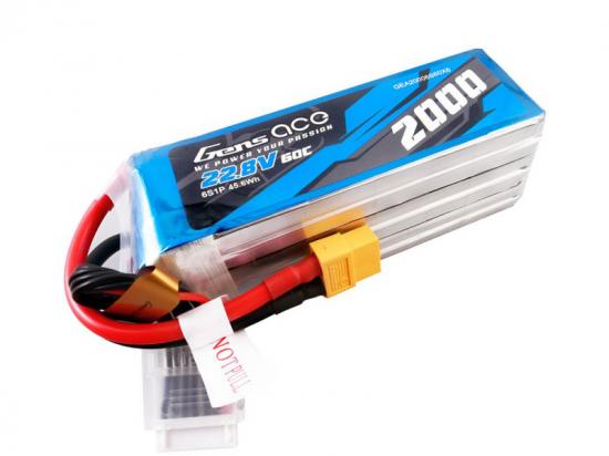 Gens Ace LiPo - HV 6S 22.8V 2000mAh 60C with XT60 ** CLEARANCE **
