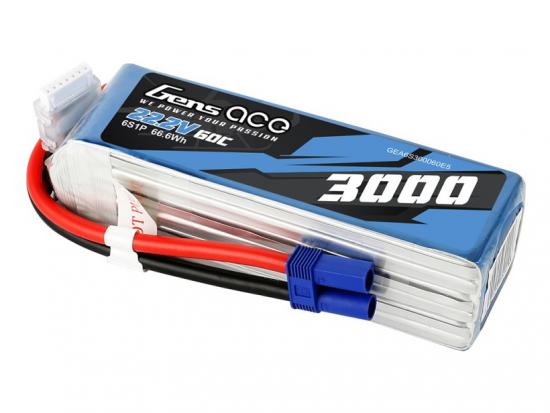 Gens Ace LiPo - 6S 22.V 3000mAh 60C - EC5