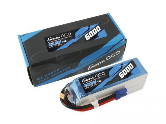 Gens Ace LiPo - 6S 22.2V 6000mAh 45C - EC5