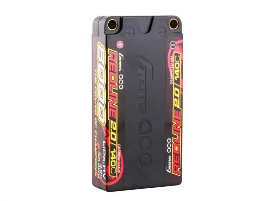 Gens Ace Redline 2.0 Race HV LiPo - 3.8V 8000mAh 140C RL2 Shorty - 5mm