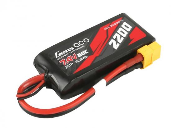 Gens Ace LiPo - 2S 7.4V 2200mah 60C with XT60