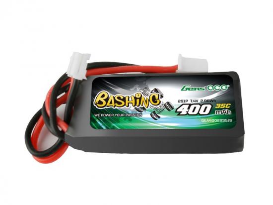 Gens Ace 2S 7.4V 400mAh 35C with JST (Axial SCX24)