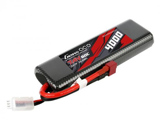 Gens Ace Hard Case Bashing Series LiPo - 2S 7.4V 4000mAh 60C - Deans