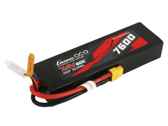 Gens Ace LiPo - 2S 7.4V 7600mah 60C with XT60