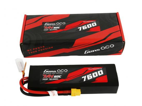 Gens Ace LiPo - 2S 7.4V 7600mah 60C with XT60