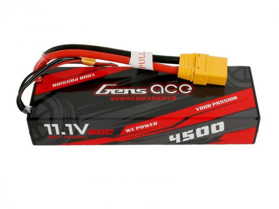 Gens Ace Hard Case LiPo - 3S 11.1V 4500mAh 60C with XT90