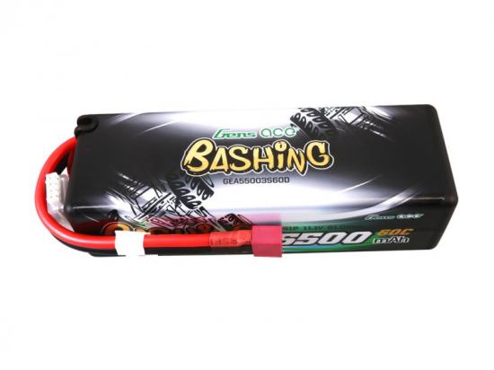 Gens Ace Hard Case Car LiPo - 3S 11.1V 5500mAh 60C with Deans